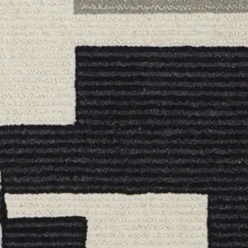 8' X 10' Ivory Wool Abstract Hand Tufted Area Rug