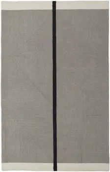 4' X 6' Black and Gray Wool Abstract Geometric Hand Tufted Area Rug