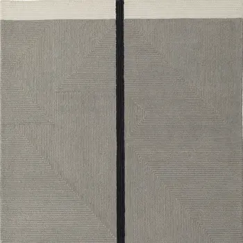 4' X 6' Black and Gray Wool Abstract Geometric Hand Tufted Area Rug