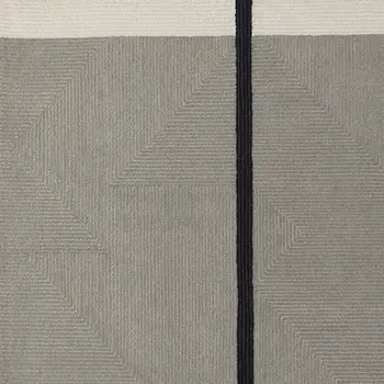5' X 8' Brown and Black Abstract Geometric Hand Tufted Area Rug
