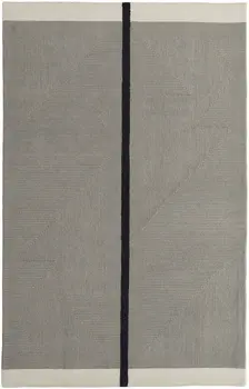 5' X 8' Brown and Black Abstract Geometric Hand Tufted Area Rug