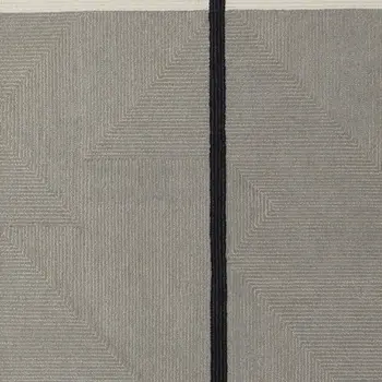 12' X 15' Black and Gray Wool Abstract Geometric Hand Tufted Area Rug