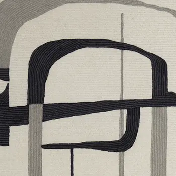 8' X 10' Gray and Ivory Wool Abstract Hand Tufted Area Rug