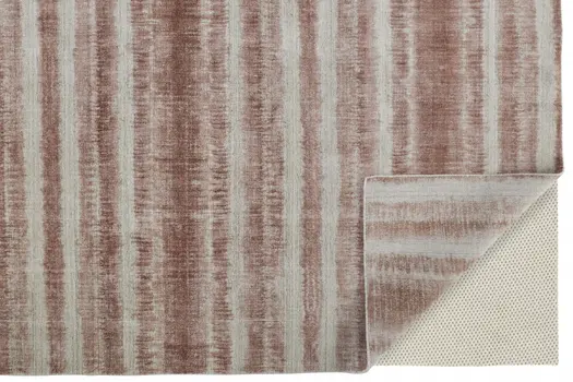 10' X 14' Tan Ivory And Pink Abstract Hand Woven Area Rug