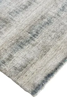 4' X 6' Blue and Gray Abstract Hand Woven Area Rug