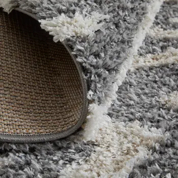 10' X 14' Gray And Ivory Geometric Power Loom Stain Resistant Area Rug