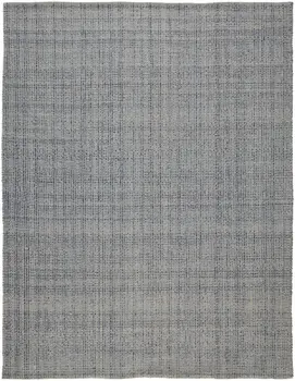 10' X 14' Tan and Blue Hand Woven Area Rug