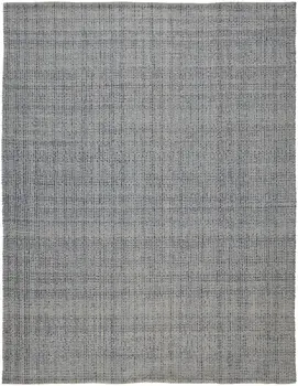 12' X 15' Gray Ivory And Blue Hand Woven Area Rug