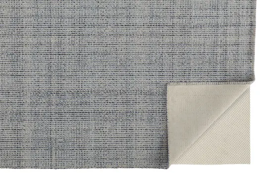 2' X 3' Gray Ivory And Blue Hand Woven Area Rug