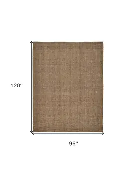 8' X 10' Brown Hand Woven Area Rug