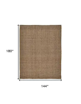 12' X 15' Brown Hand Woven Area Rug