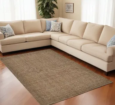 12' X 15' Brown Hand Woven Area Rug