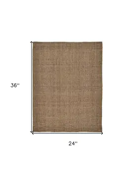 2' X 3' Brown Hand Woven Area Rug
