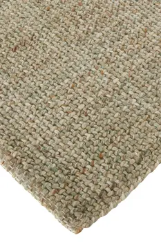 9' X 12' Green Hand Woven Area Rug
