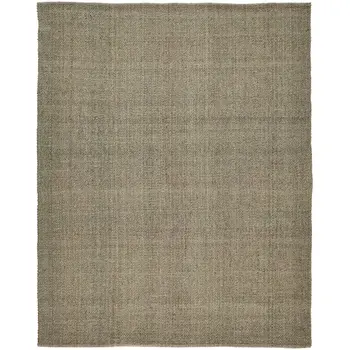 9' X 12' Green Hand Woven Area Rug