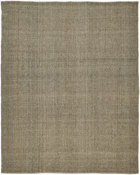 12' X 15' Green And Tan Hand Woven Area Rug
