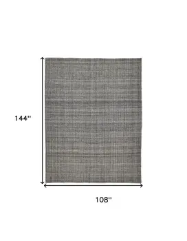 9' X 12' Gray Hand Woven Area Rug