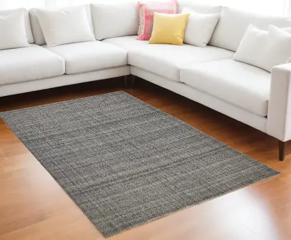 9' X 12' Gray Hand Woven Area Rug