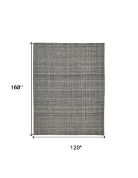 10' X 14' Gray Hand Woven Area Rug