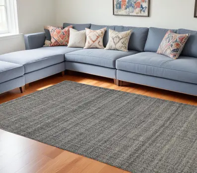 10' X 14' Gray Hand Woven Area Rug