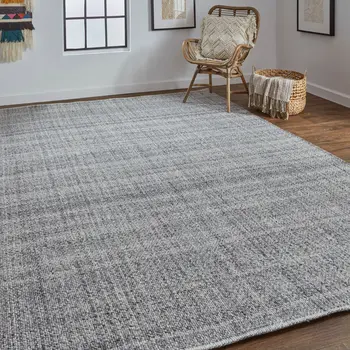 12' X 15' Gray Hand Woven Area Rug