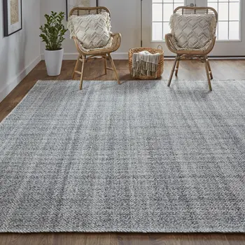 12' X 15' Gray Hand Woven Area Rug