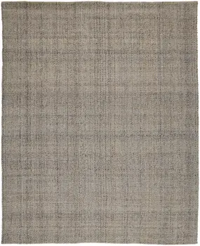 5' X 8' Ivory Tan And Gray Hand Woven Area Rug