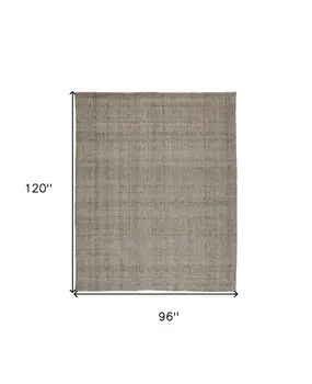 8' X 10' Ivory Tan And Gray Hand Woven Area Rug