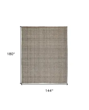 12' X 15' Beige and Gray Hand Woven Area Rug