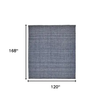 10' X 14' Blue Hand Woven Area Rug