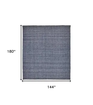 12' X 15' Blue Hand Woven Area Rug