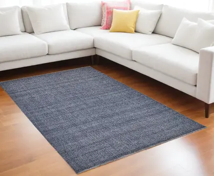 12' X 15' Blue Hand Woven Area Rug