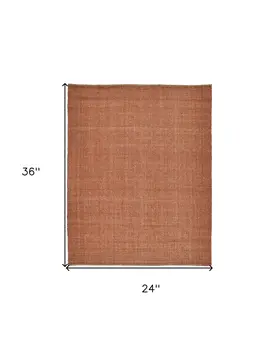 2' X 3' Orange Hand Woven Area Rug