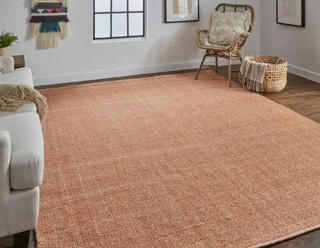 2' X 3' Orange Hand Woven Area Rug