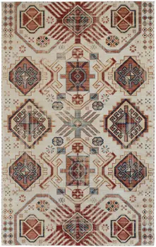 13' X 15' Abstract Power Loom Distressed Area Rug
