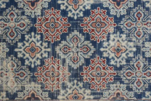 13' X 15' Abstract Power Loom Distressed Area Rug