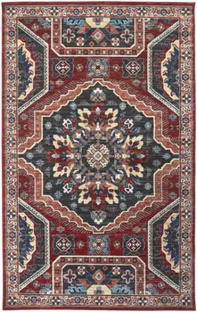 13' X 15' Abstract Power Loom Distressed Area Rug
