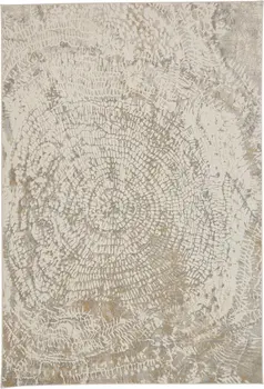 5' X 8' Gray and Ivory Abstract Non Skid Area Rug