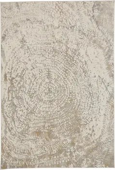 8' X 10' Ivory Tan And Gray Abstract Area Rug