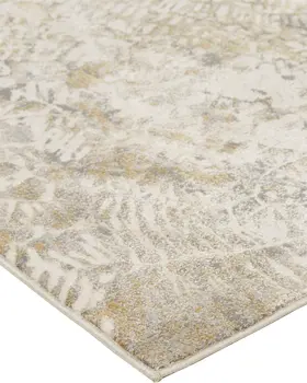 10' X 14' Ivory Tan And Gray Abstract Area Rug