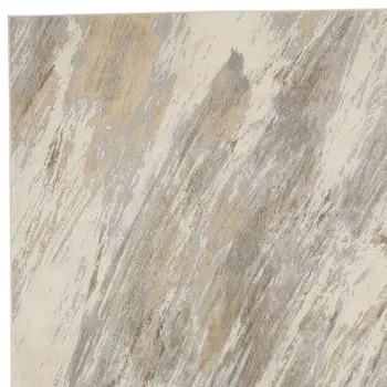 12' X 15' Ivory Tan And Brown Abstract Area Rug