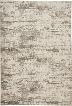 12' X 15' Ivory And Brown Abstract Area Rug