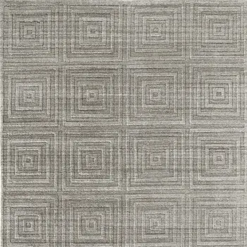 5' X 8' Gray And Silver Striped Hand Woven Area Rug