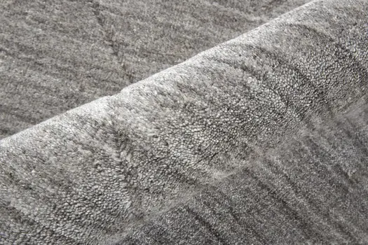 12' X 15' Ivory And Silver Striped Hand Woven Area Rug