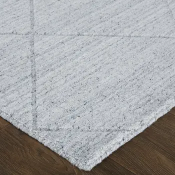4' X 6' Gray Striped Hand Woven Area Rug