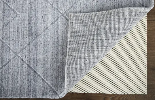 4' X 6' Gray Striped Hand Woven Area Rug