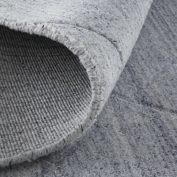 4' X 6' Gray Striped Hand Woven Area Rug