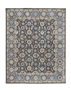 2' X 3' Taupe and Ivory Wool Floral Hand Tufted Area Rug