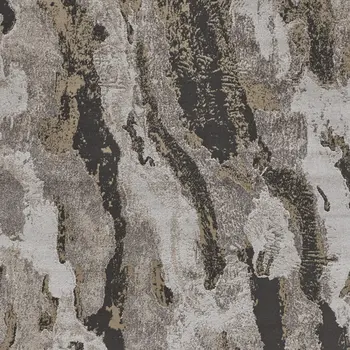 9' X 12' Brown and Ivory Abstract Power Loom Distressed Area Rug
