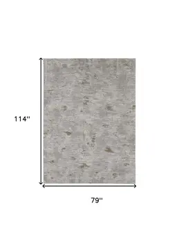 7' X 10' Gray and Ivory Abstract Power Loom Distressed Area Rug